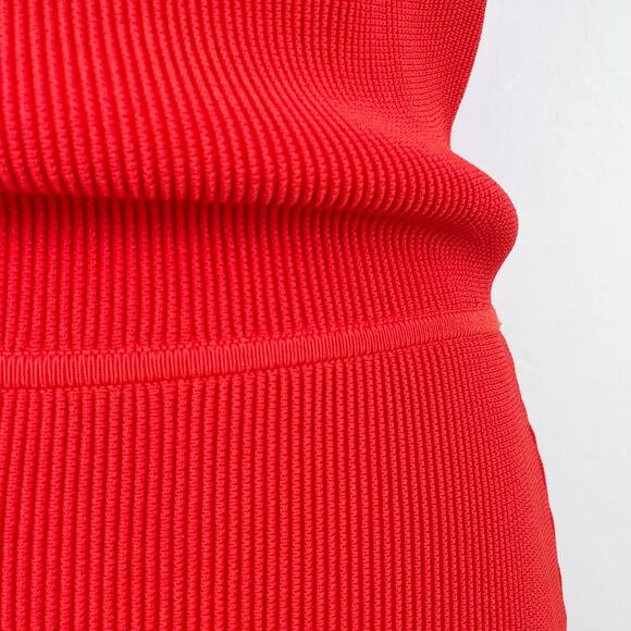 AS by DF Ava Rib Knit Shoulder Pad Midi Dress - Picture 7 of 12